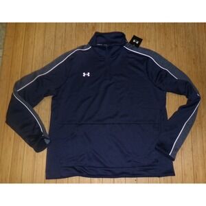 UNDER ARMOUR WOMENS 1/4 ZIP ATHLETIC WARM UP JACKET~SZ LRG~NAVY~NWT